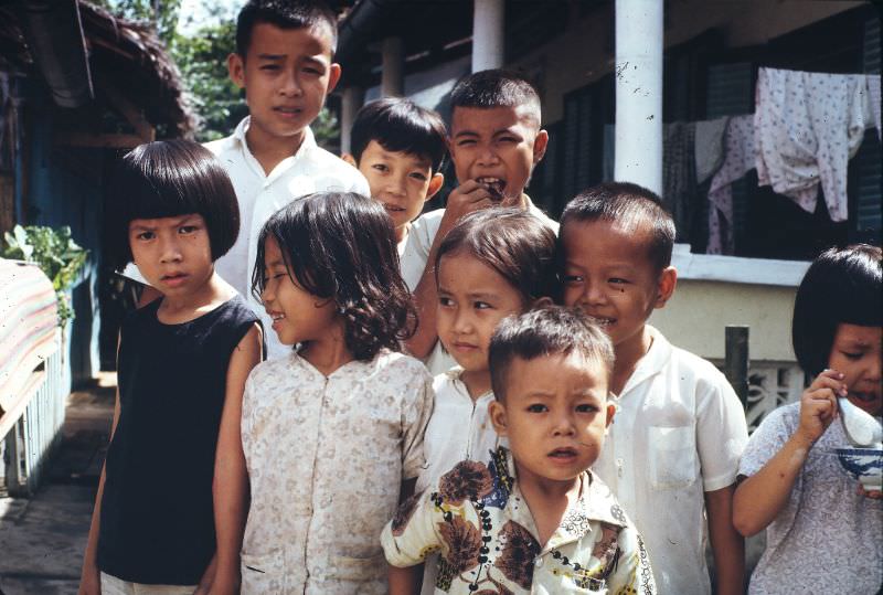 #33 Vietnamese kids in Can Tho, 1968