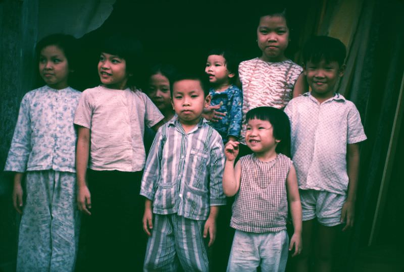 #34 Vietnamese kids in Can Tho, 1968