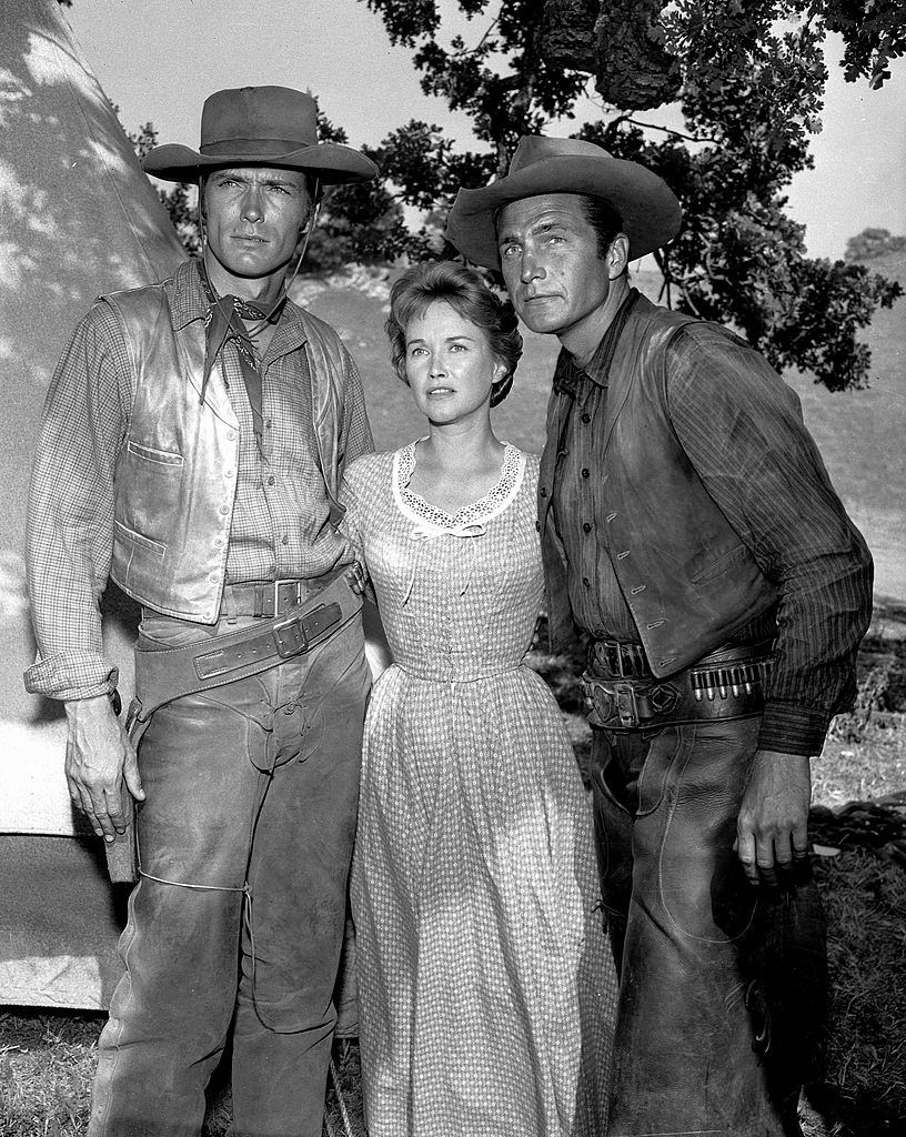 #20 Clint Eastwood with Eric Fleming and Gil Favor, 1960.