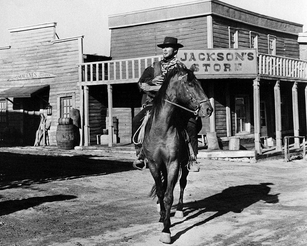 #43 Clint Eastwood as Joe in ‘A Fistful Of Dollars’, 1964.