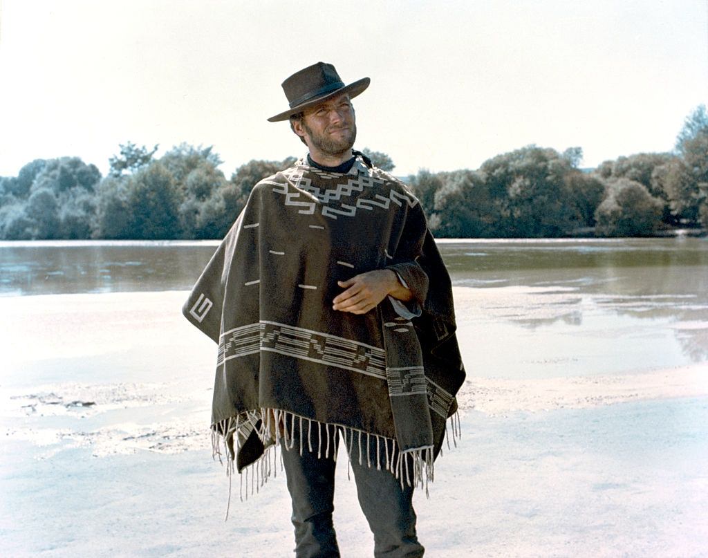 #47 Clint Eastwood on the set of ‘For a Few Dollars More’, 1965.