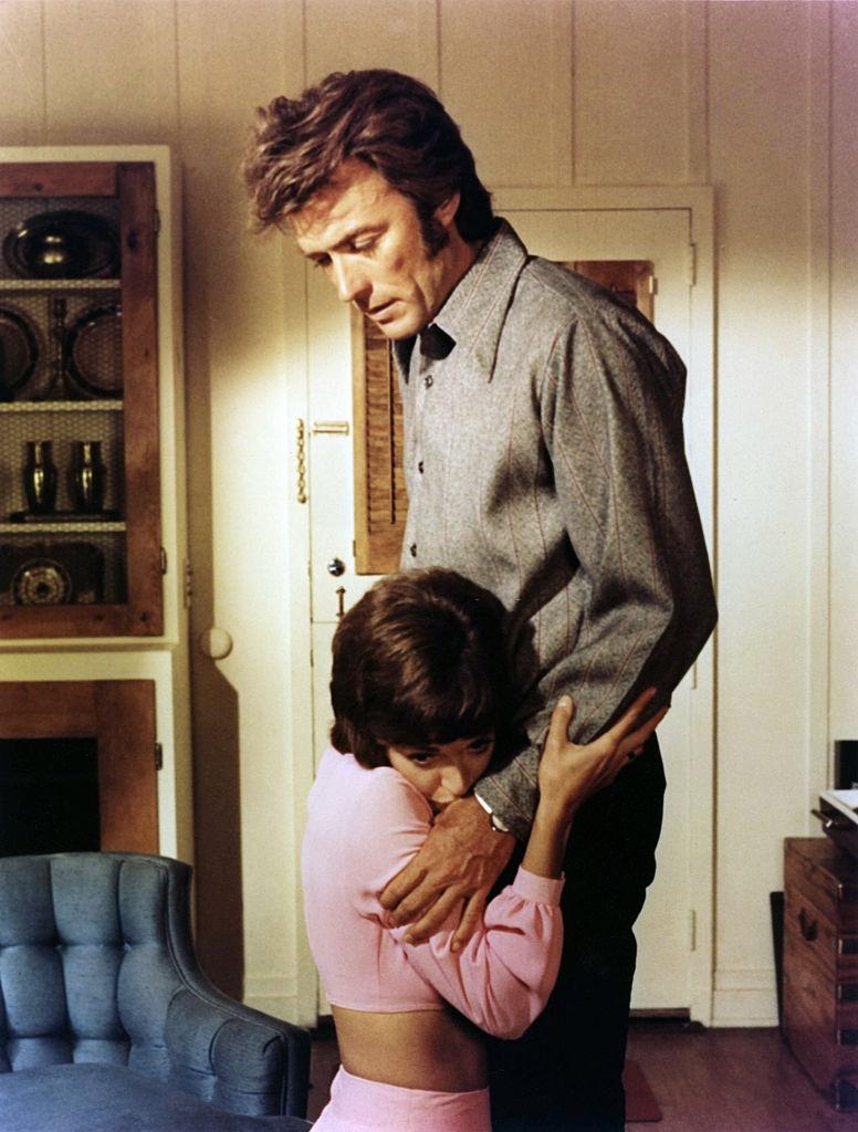 #61 Clint Eastwood with actress Jessica Walter on the set of his movie ‘Play Misty For Me’, 1971.