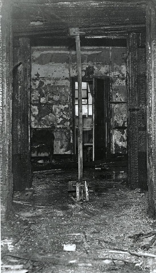 #35 Burnt remains of revolving Door in Cocoanut Grove Night Club.