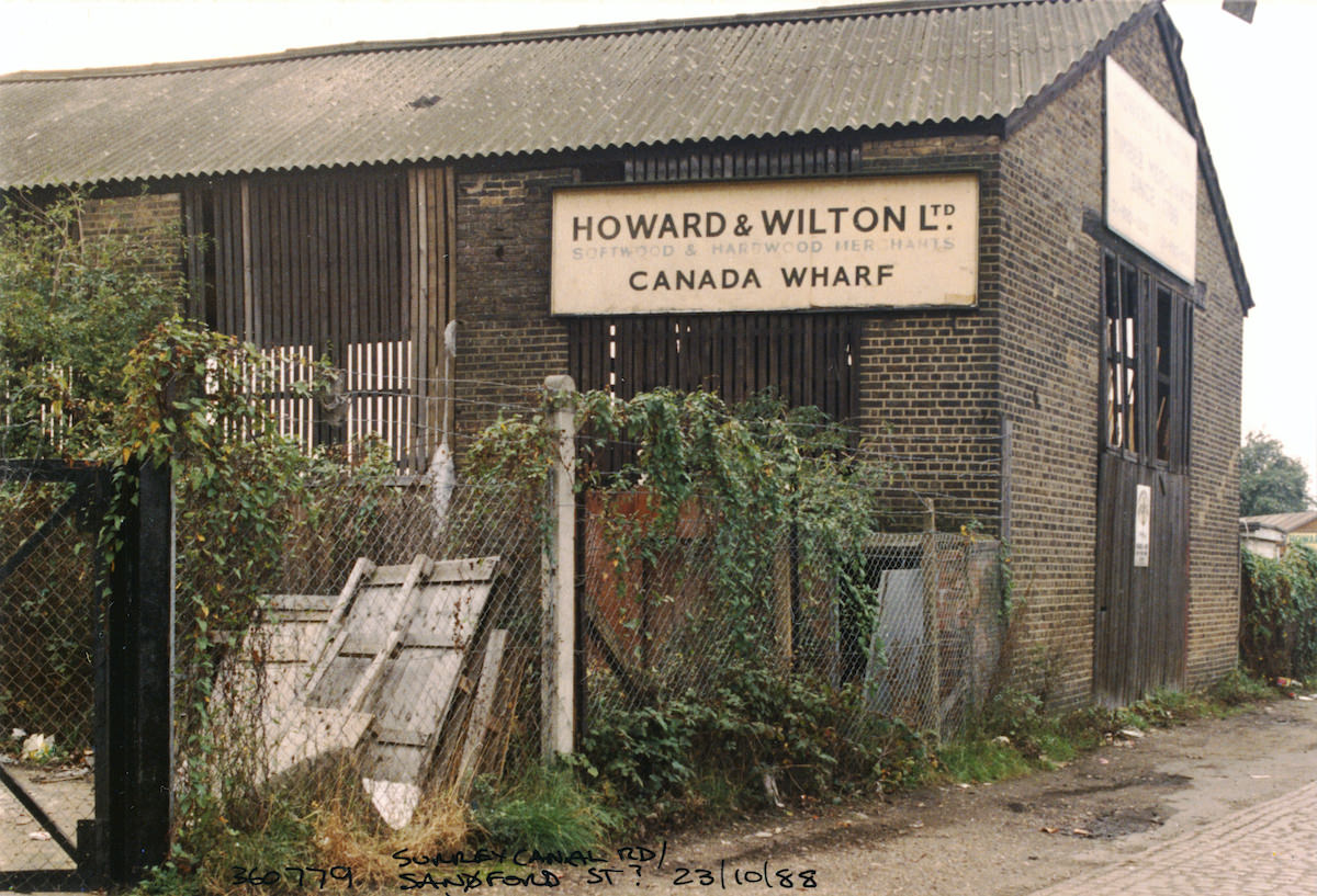 #20 Howard & Wilton Ltd, Canada Wharf, Trundley’s Rd, Surrey Canal Rd, Deptford, Lewisham, 1988