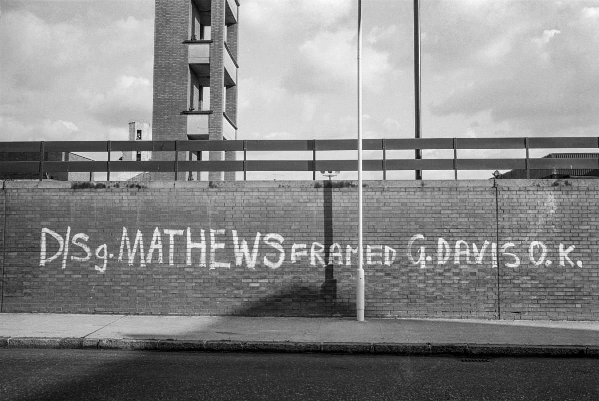 #6 Fire Station and Graffiti, Fort St, Silvertown, Newham, 1983
