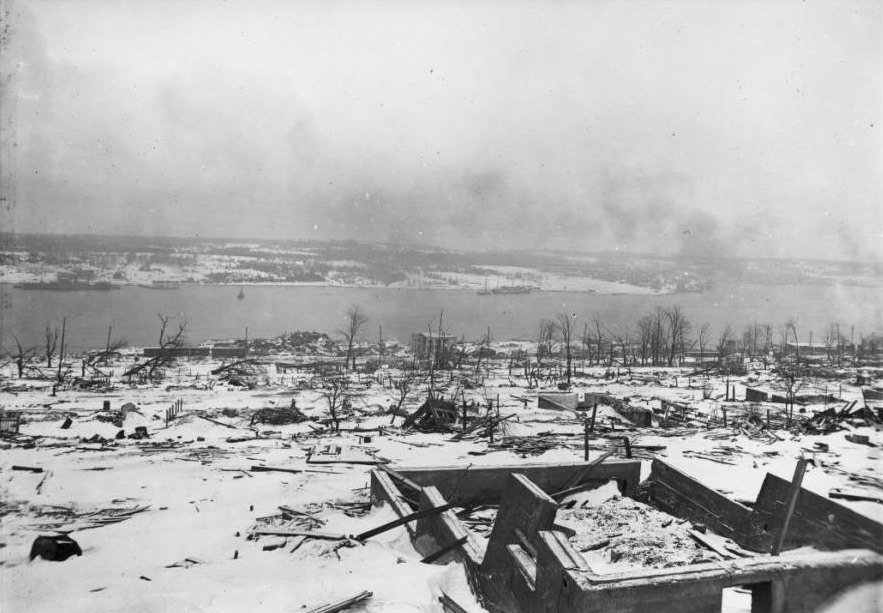 #42 Everything within a half-mile of the explosion was completely obliterated. December 6, 1917