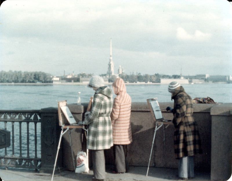 #54 Painting on the Palace Bridge, Leningrad, Spring 1977