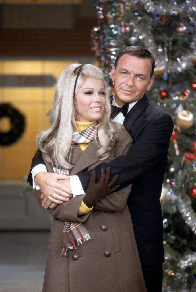 Nancy Sinatra wither her father at the ‘The Dean Martin Variety Show’, 1961.