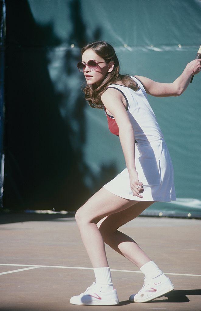 #36 Pamela Sue Martin playing tennis, 1981.