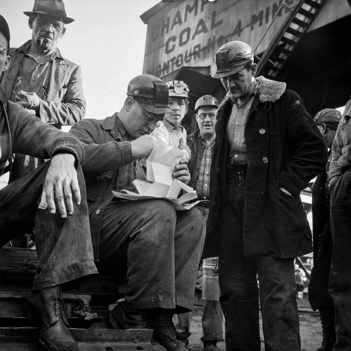#23 The mine foreman waits for the afternoon shift.