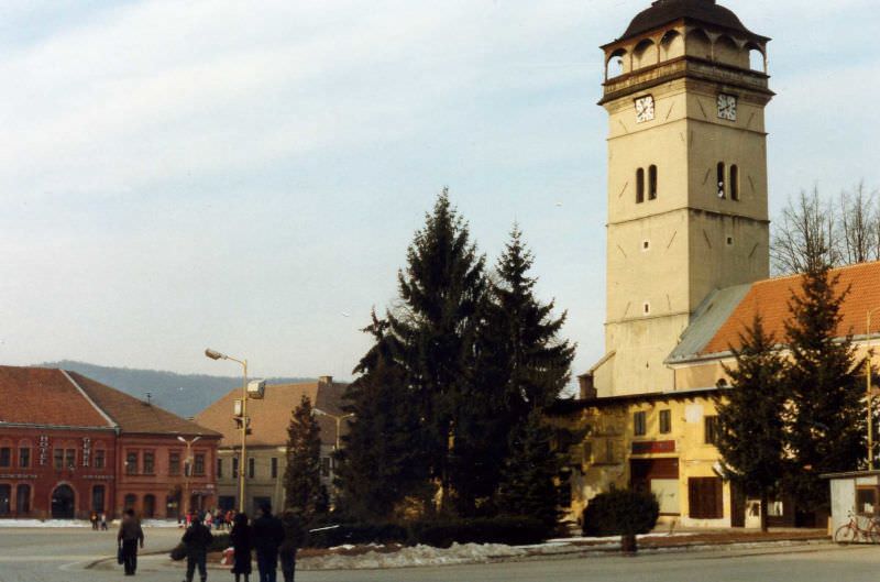 #35 On the right is the Jesuit Church, on the left is the former Hotel Gemer, Rožňava