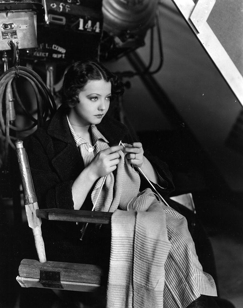 #11 Sylvia Sidney knitting a garment in the movie ‘Ladies of the big House’, 1931.