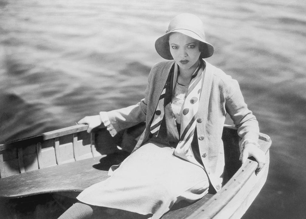 #14 Sylvia Sidney in a small boat from the movie ‘An American Tragedy’, 1931.