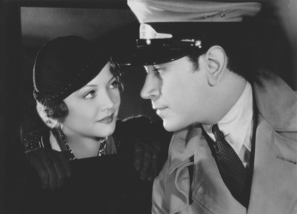 #33 Sylvia Sidney and George Raft in a scene from the movie ‘Pick-Up’.