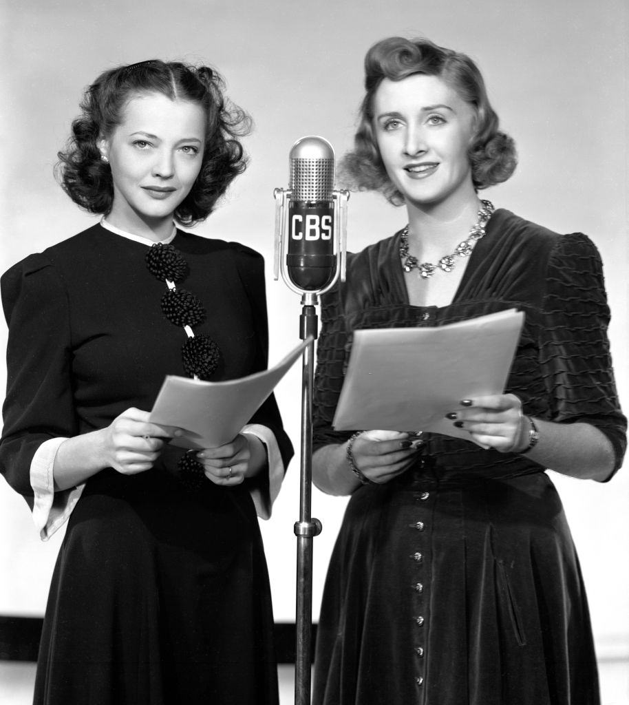 #74 Sylvia Sidney with Pretty Kitty Kelly at CBS Radio, 1940.