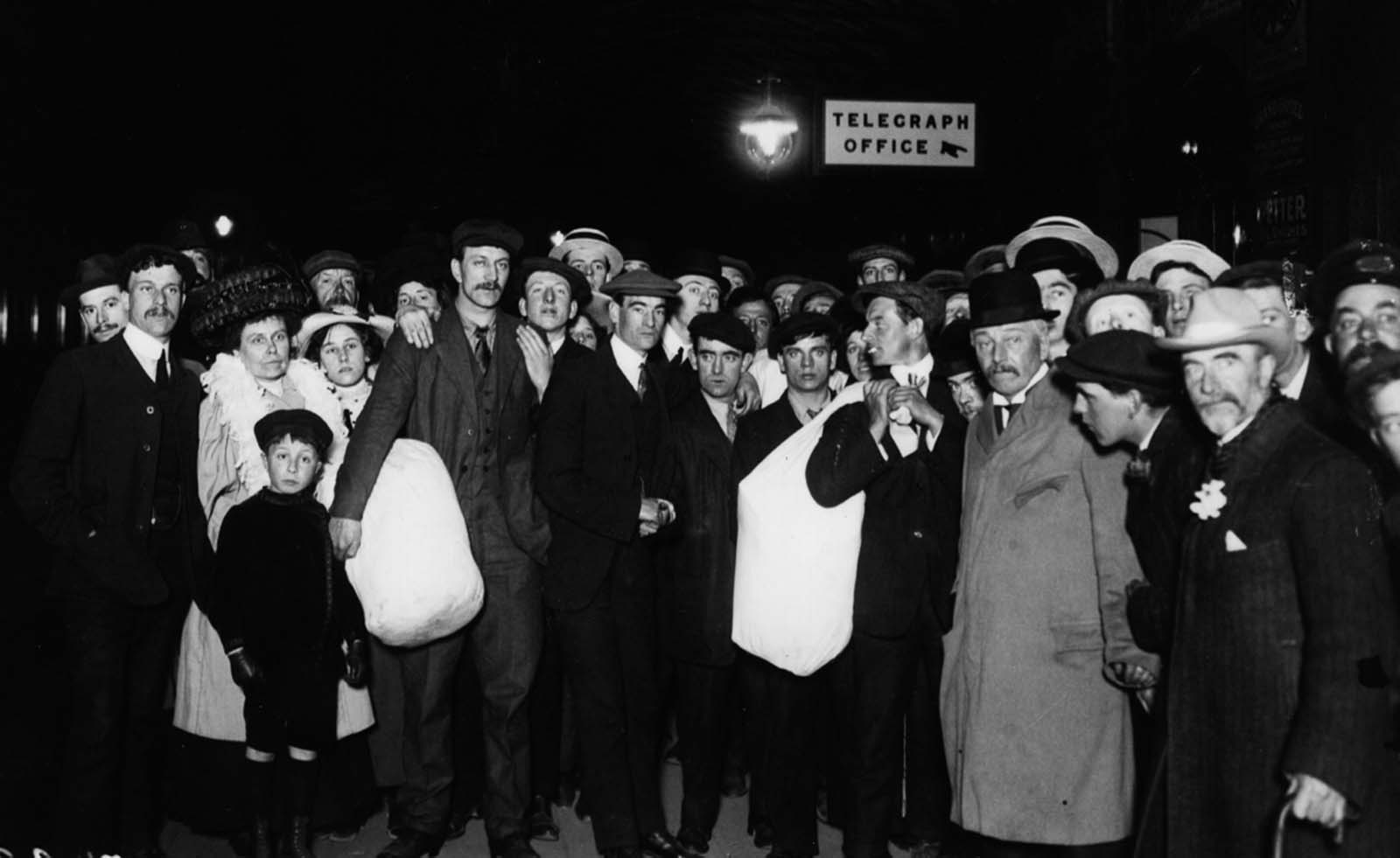 #17 Relatives wait for survivors at Southampton.