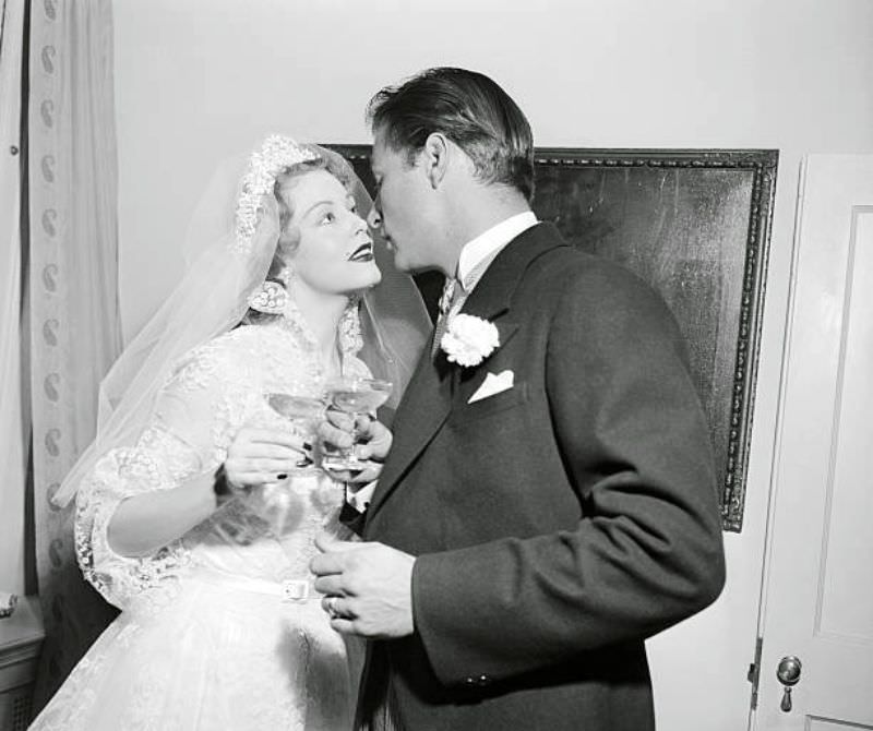 #11 American actress Arlene Dahl and Lex Barker, 1951