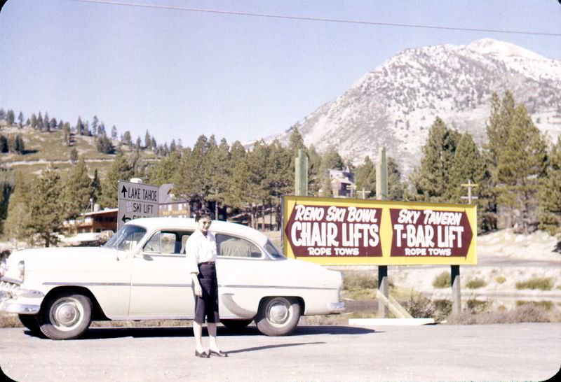 #7 Young Lady poses with her car, somewhere in Reno, Nevada