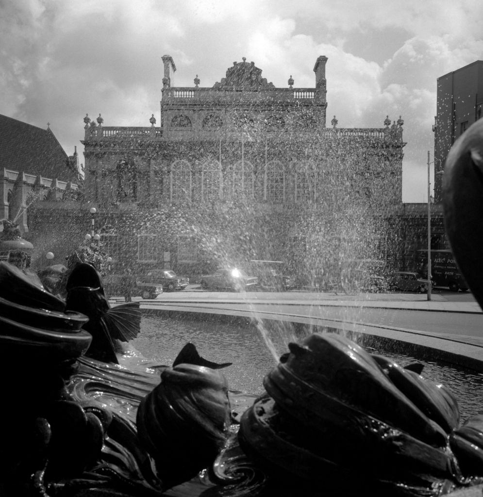 #20 The Victoria Room’s fountain, with the Royal West of England Academy of Art behind, 1967.