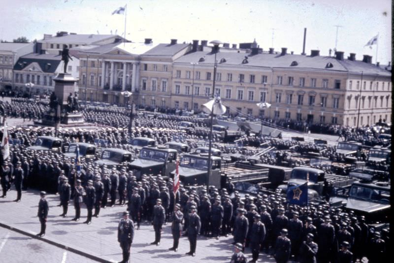 #17 Parade of the Finnish Defense Forces flagship at Senate Square, Helsinki, 1967