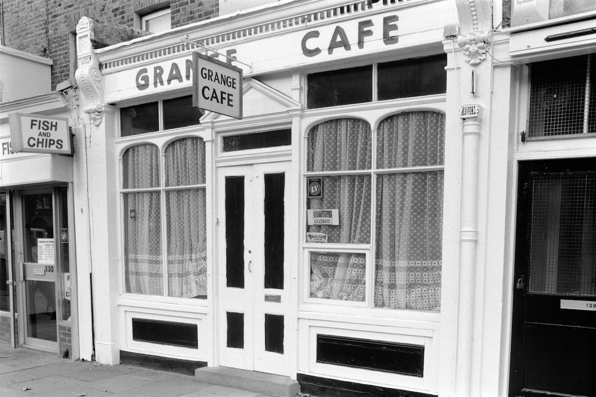 #15 Grange Cafe, Grange Road, Bermondsey, Southwark, 1988