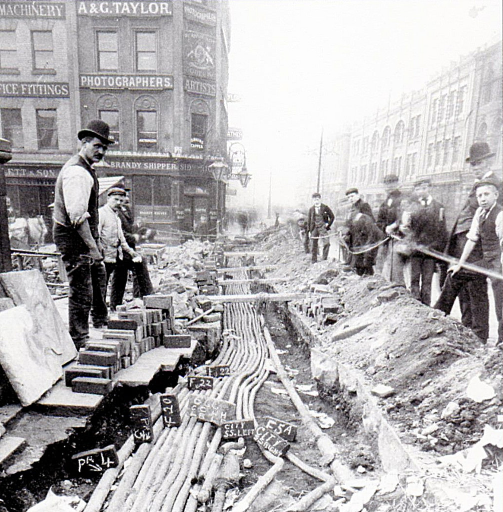 #14 The laying of electric-cables in Baldwin Street, Bristol, 1893