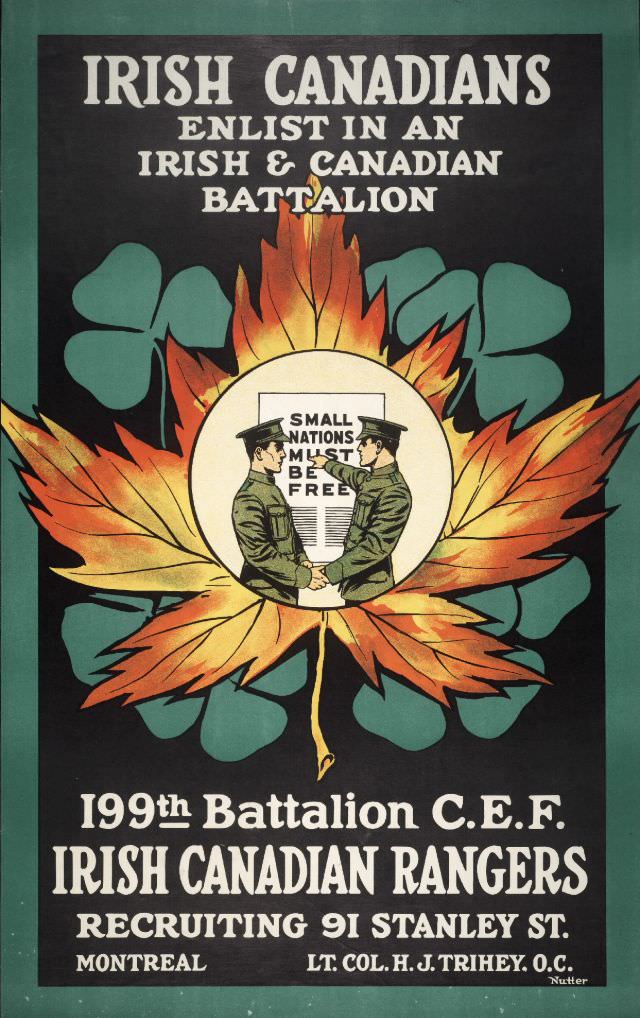 Irish Canadians Enlist in an Irish &; Canadian Battalion