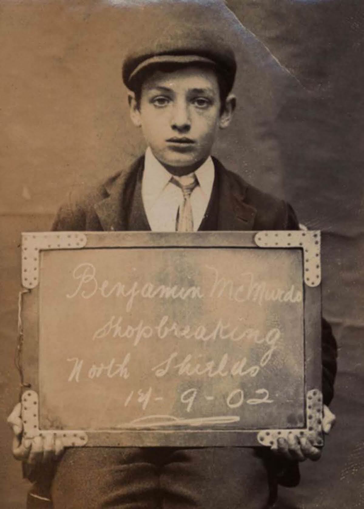 #21 Benjamin McMurdo, 15, arrested for breaking into shops, 1905.