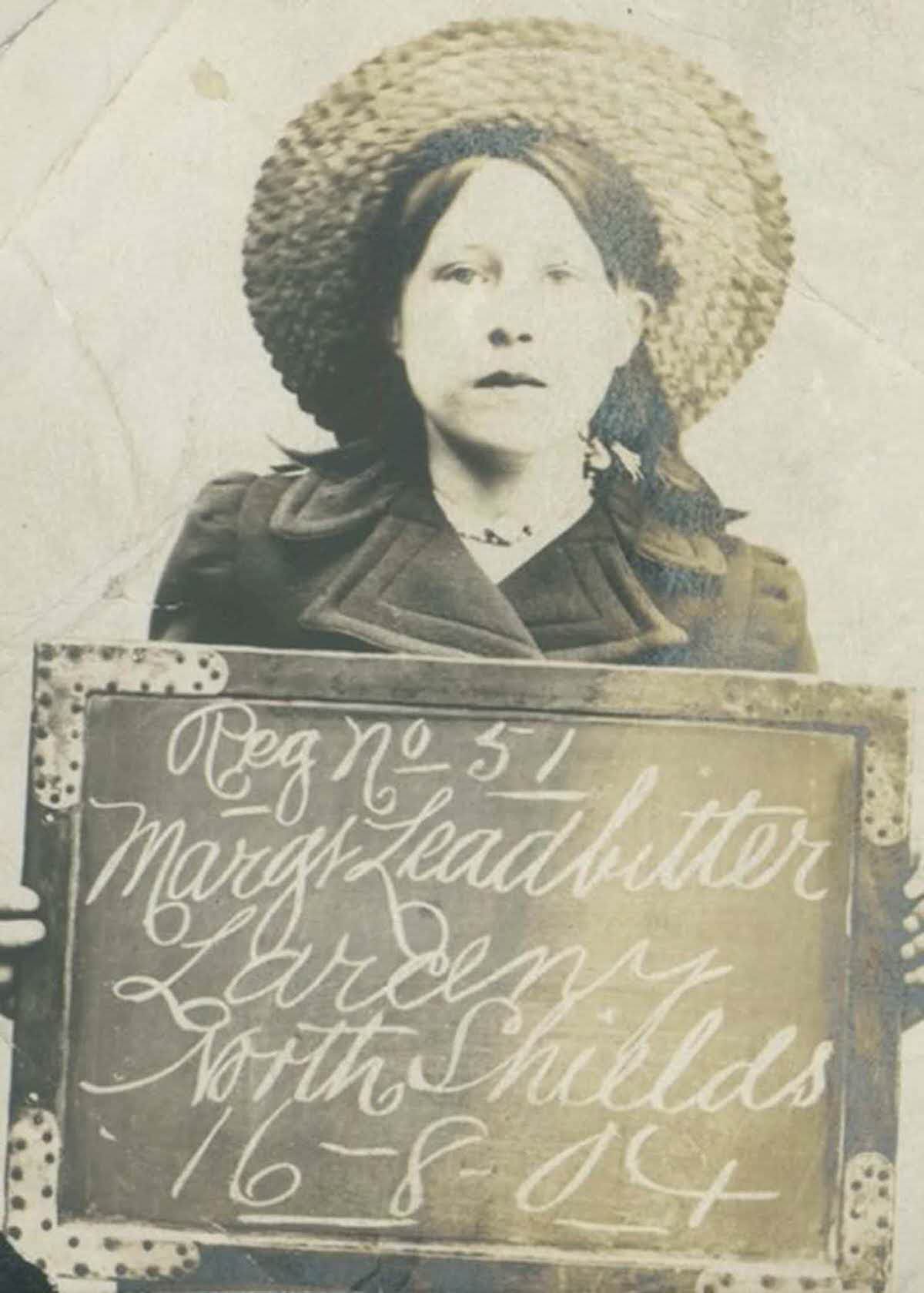 #32 Margaret Leadbitter, 12, arrested for stealing money from other children, 1904.