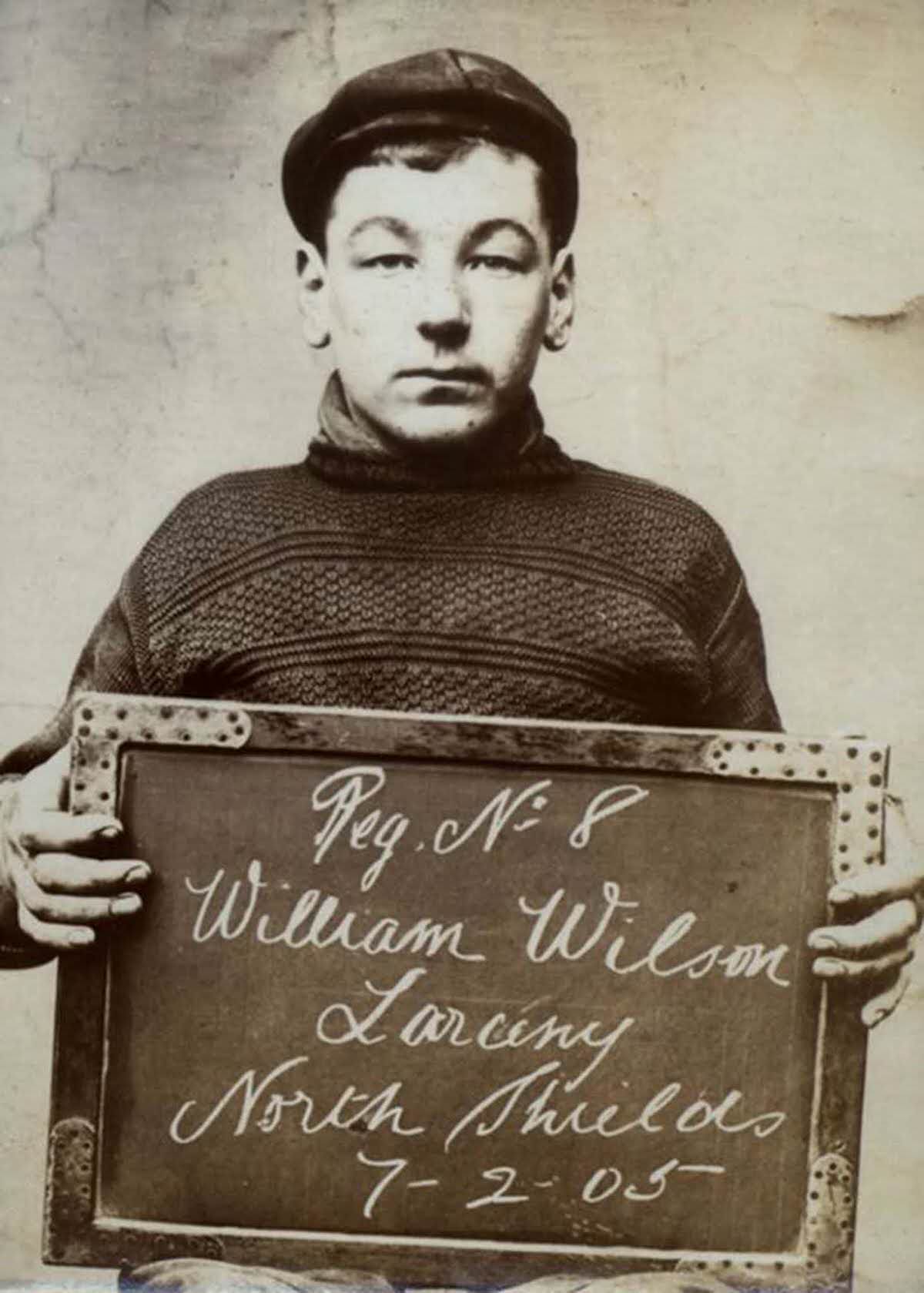 #35 William Wilson, 16, arrested for stealing fish, 1905.