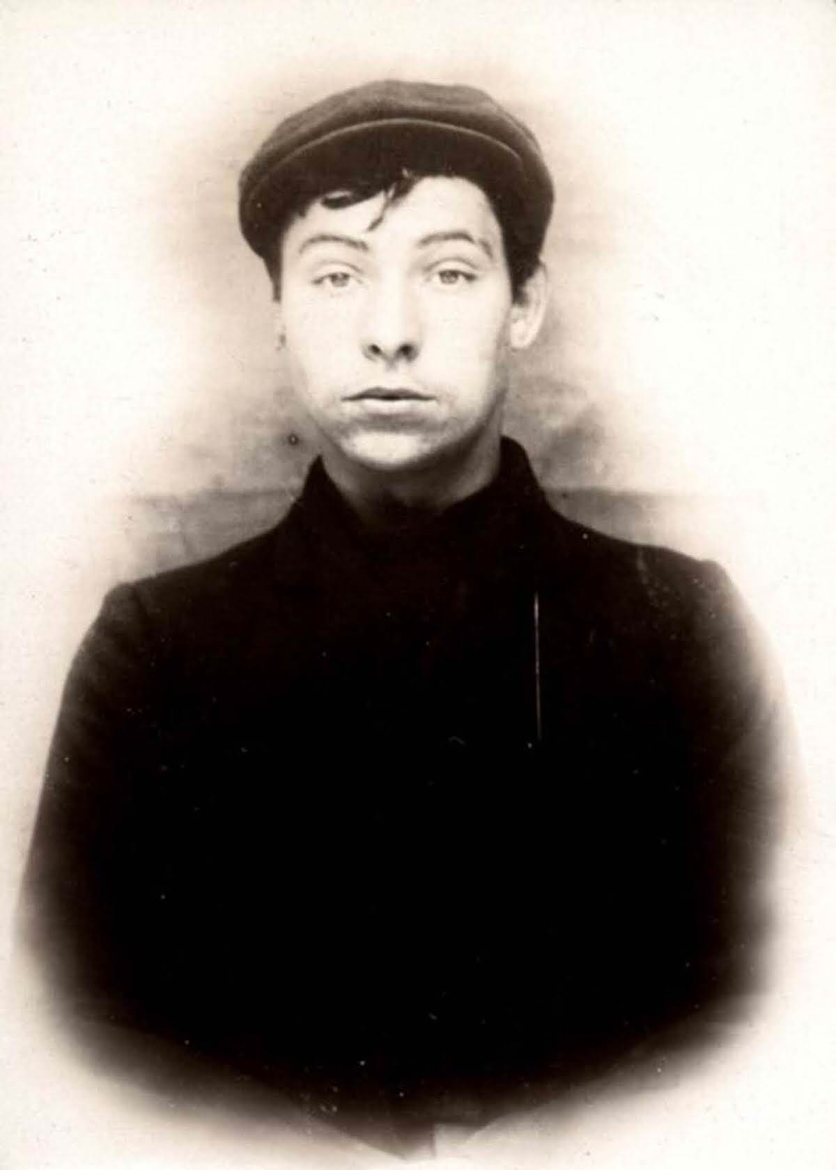 #6 Charles Pearson, 19, arrested for stealing from offices, 1907.