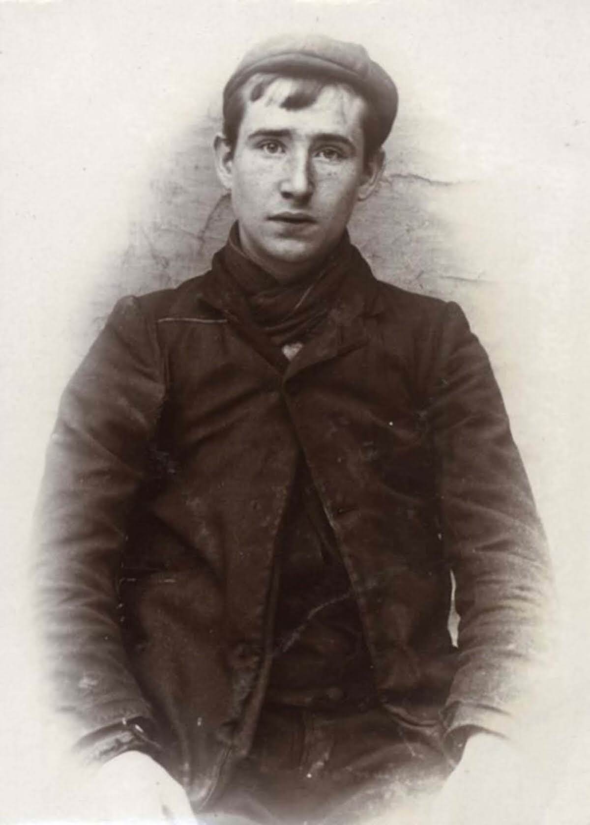 #1 John Legg, 19, arrested for stealing beer, 1905.