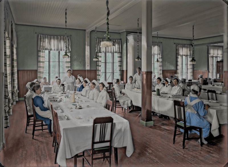 The nurses’ dining room at the Kivelä hospital in Helsinki