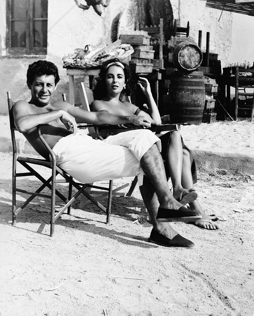 Elizabeth Taylor, and actor, Eddie Fishe shortly after their marriage on location in Spain where Elizabeth was making the movie, “Suddenly Last Summer.”