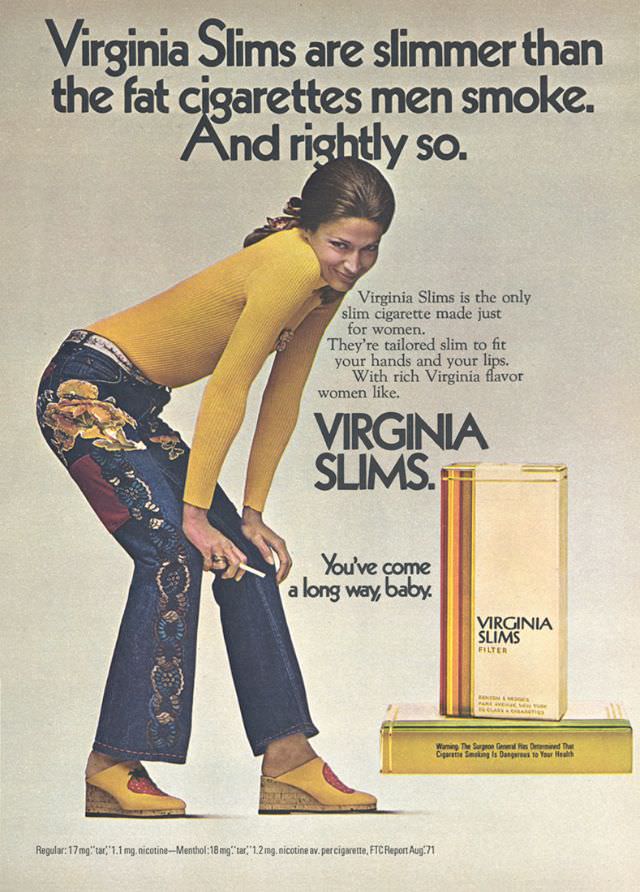 You’ve Come A Long Way, Baby: Vintage Virginia Slims Cigarette Ads from the Early 1970s Vintage Ads