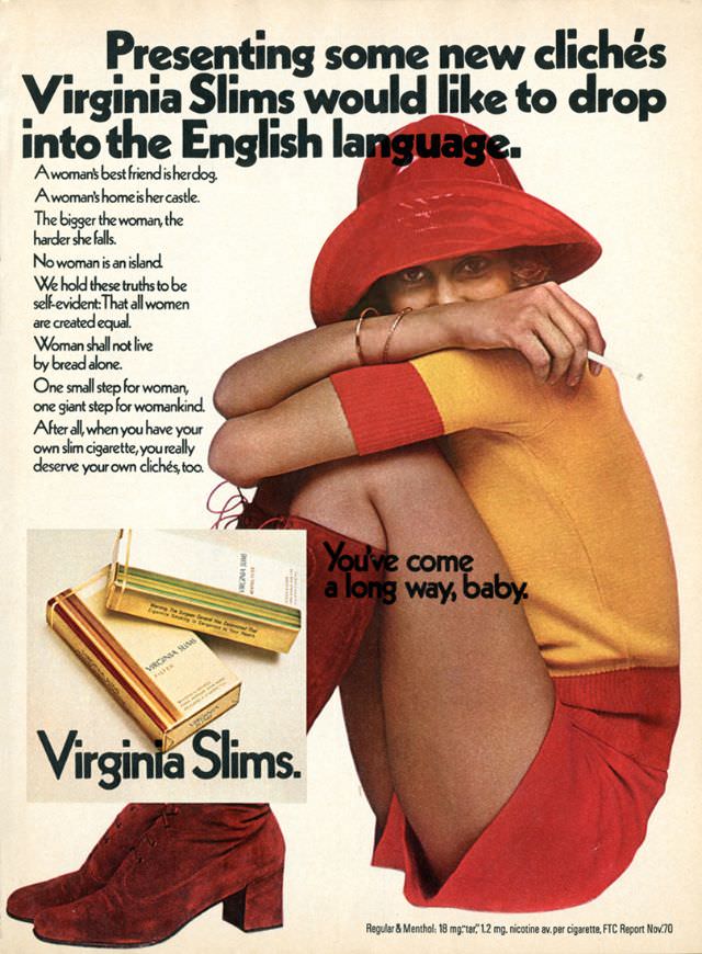 You’ve Come A Long Way, Baby: Vintage Virginia Slims Cigarette Ads from the Early 1970s Vintage Ads