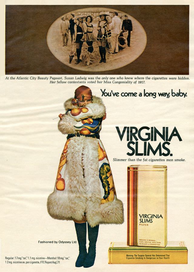 You’ve Come A Long Way, Baby: Vintage Virginia Slims Cigarette Ads from the Early 1970s Vintage Ads