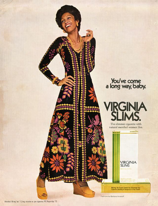 You’ve Come A Long Way, Baby: Vintage Virginia Slims Cigarette Ads from the Early 1970s Vintage Ads