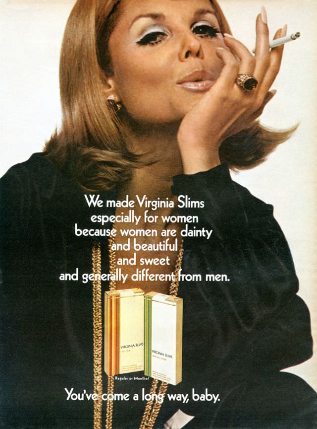 #5  You’ve Come A Long Way, Baby: Vintage Virginia Slims Cigarette Ads from the Early 1970s #5 Vintage Ads
