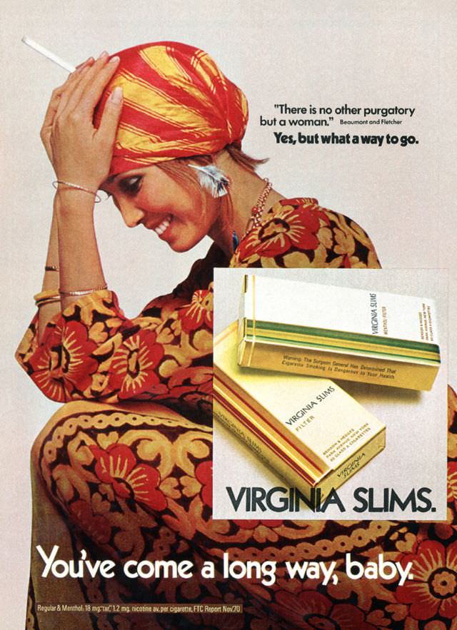 You’ve Come A Long Way, Baby: Vintage Virginia Slims Cigarette Ads from the Early 1970s Vintage Ads