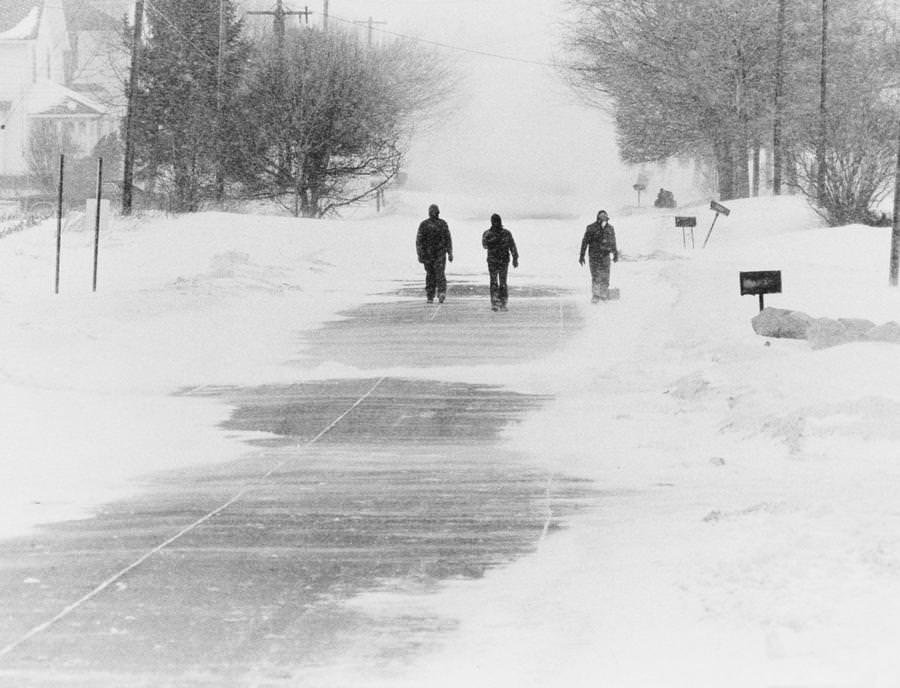 #55 A street in Rittman is covered in snow, as were many streets in the Summit County region during the blizzard of 1978.