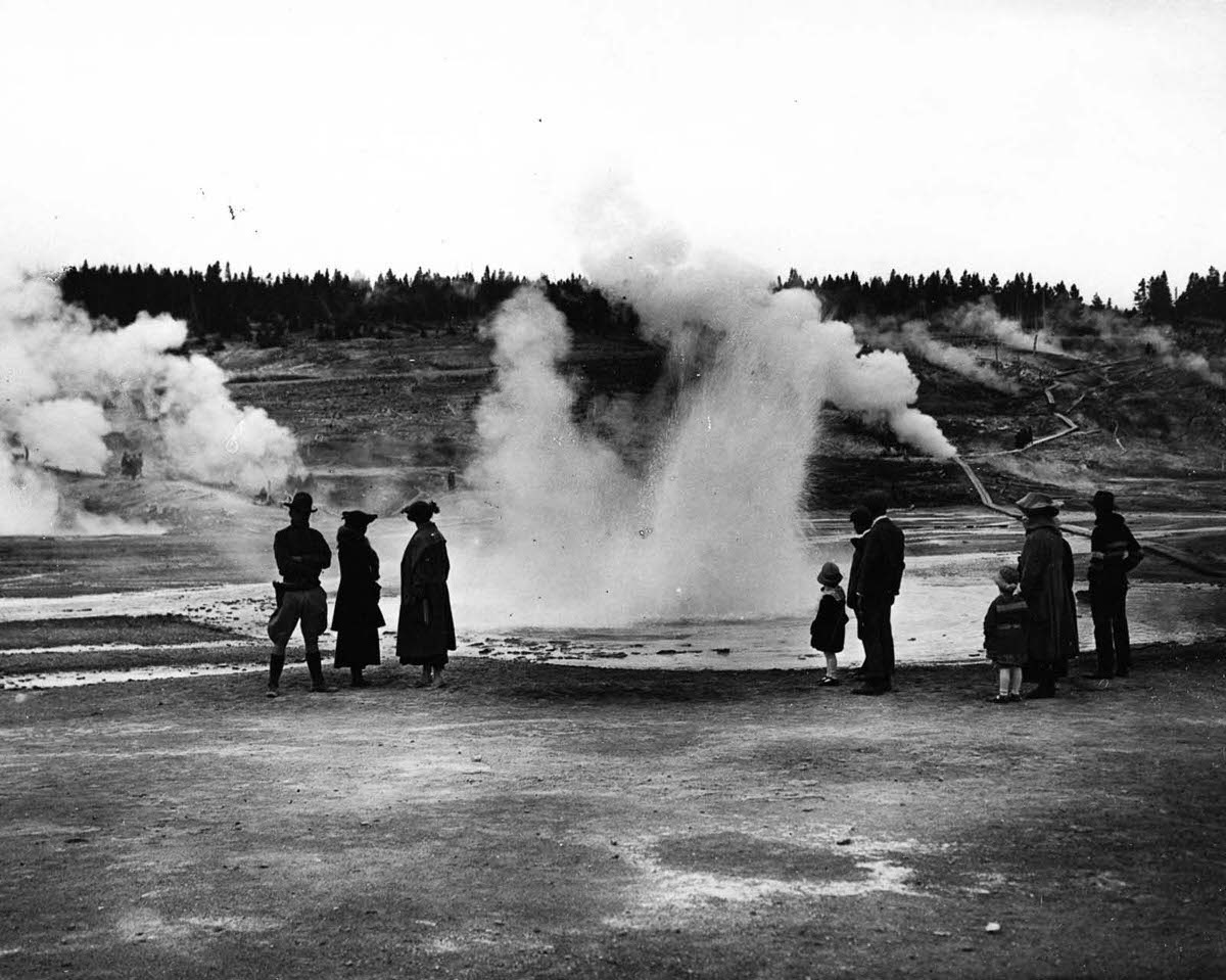 #13 The Geyser Basins at Yellowstone, 1900.