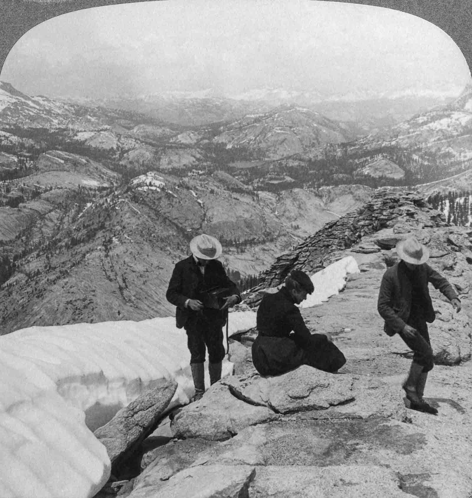 #30 Tourists on Clouds Rest in Yosemite, 1902.