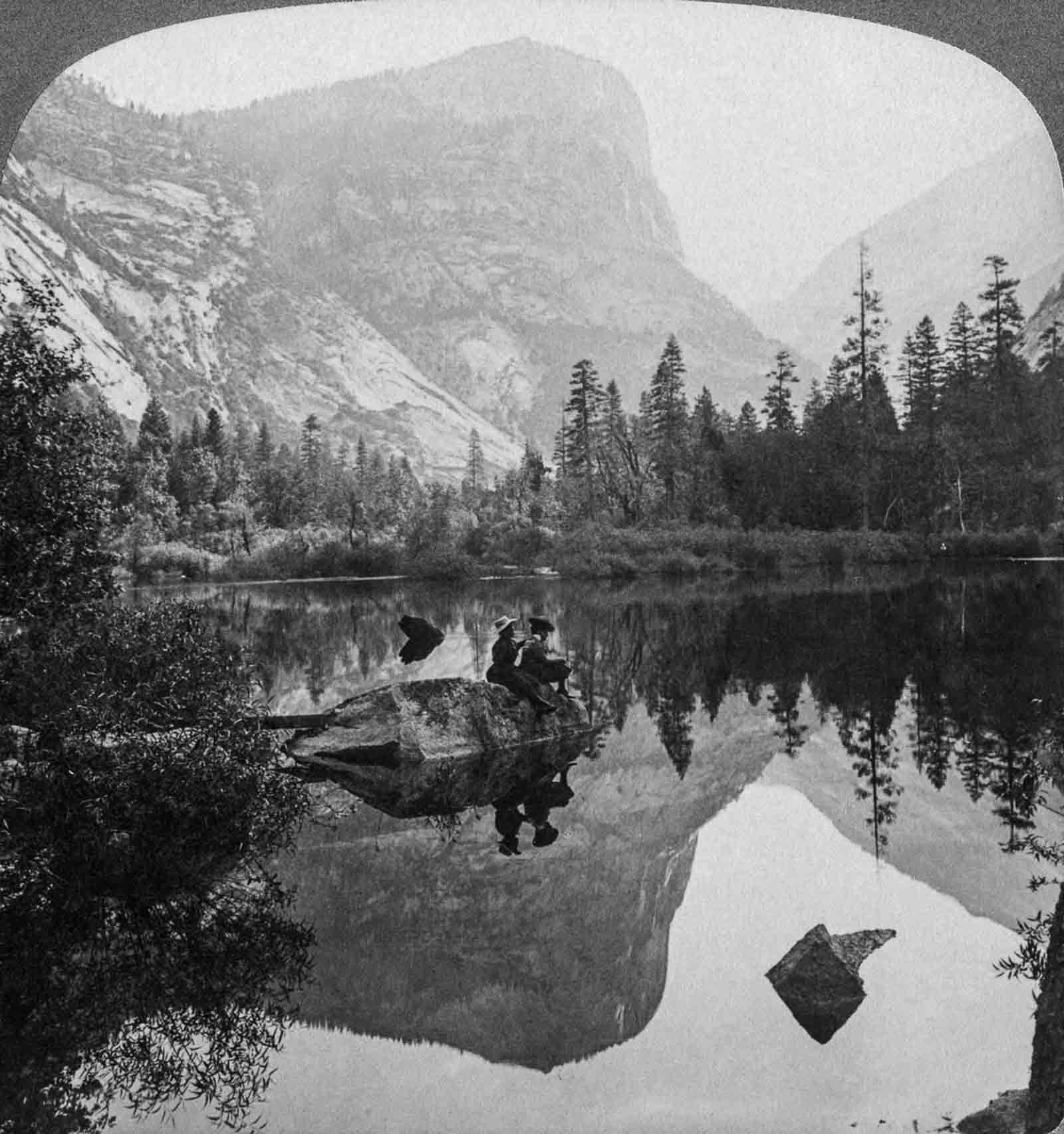 #31 Tourists at Mirror Lake in Yosemite, 1902.
