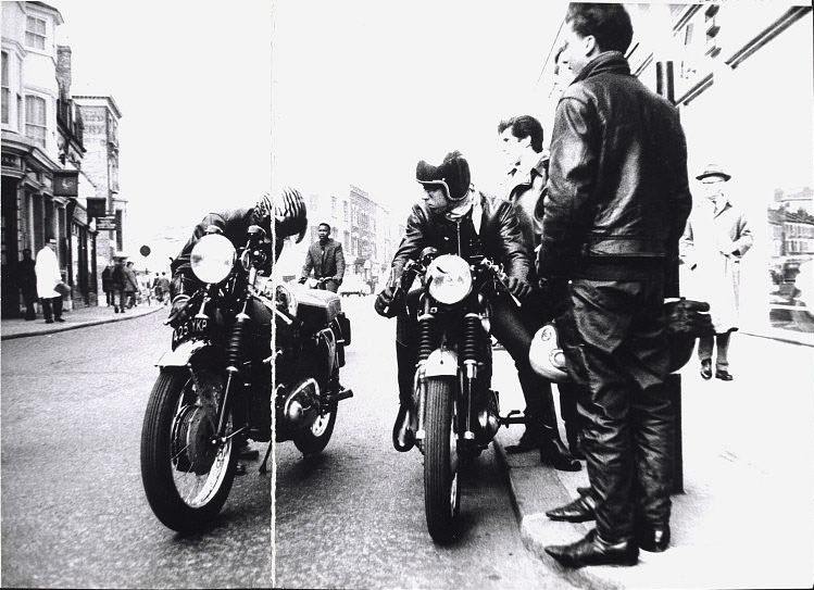 #44 Rockers on motorcycles, Brixton, 1963
