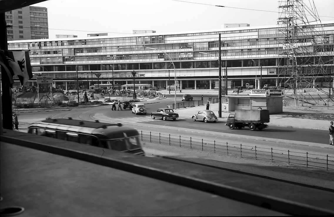 #23 View over Breitscheidplatz to the Bikini House in Berlin-Charlottenburg , 1957