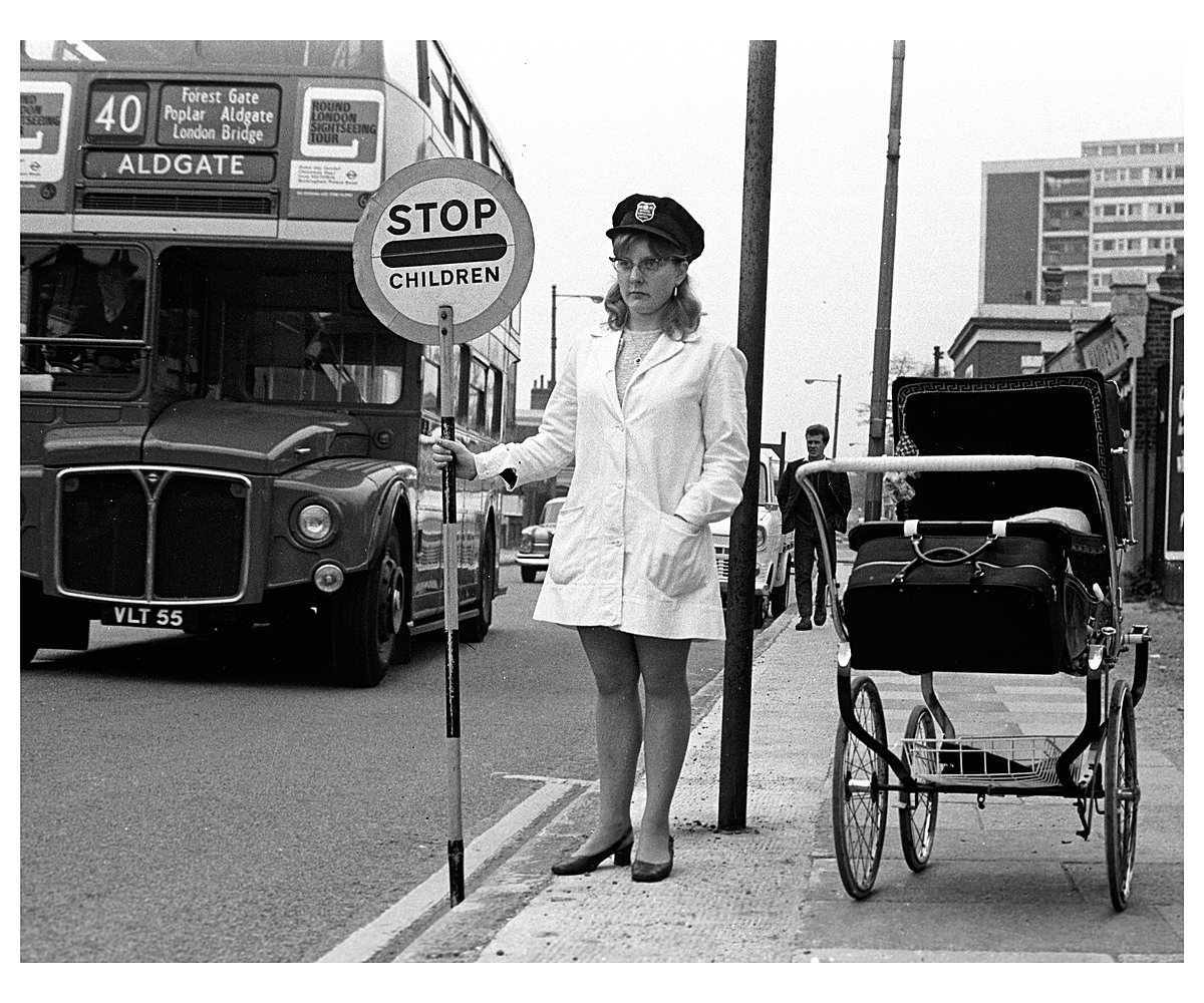 #1 Leslie Lucking combined the roles of Lollipop lady and mother to her daughter Tracey Forest Gate 1967