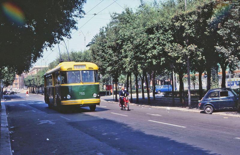#2 Bari trolleybus number 755, working Line 8 in Corso Cavour