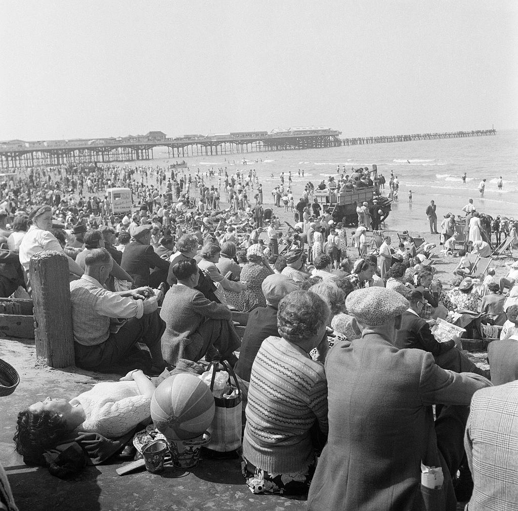 #31 Holiday scenes in and around Blackpool Beach, Lancashire. July 1952.