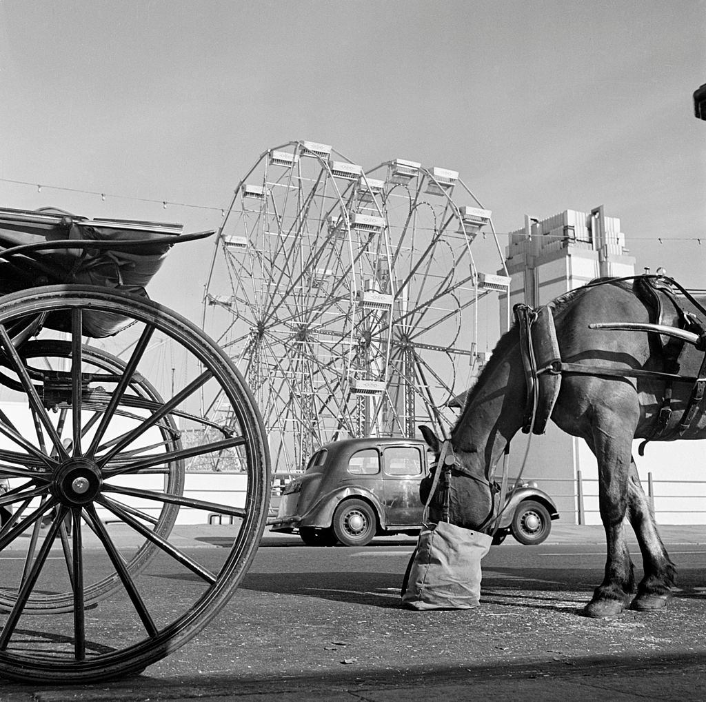 #47 Blackpool Pleasure Beach is one of the most popular attractions in England, 1955.
